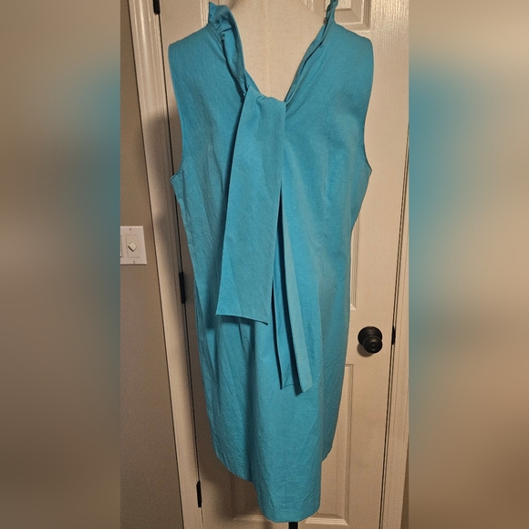 NWT Tyler Boe Linen Blend Stella Dress: Color- Seaside: Size- XL - Picture 8 of 14